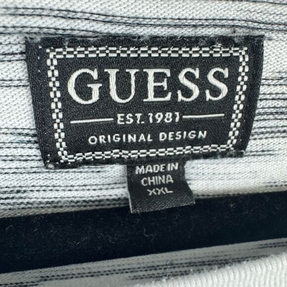 GUESS Gray Heather Cotton Blend Short Sleeve Knit Crew Neck T-Shirt Size XXL - Picture 6 of 9